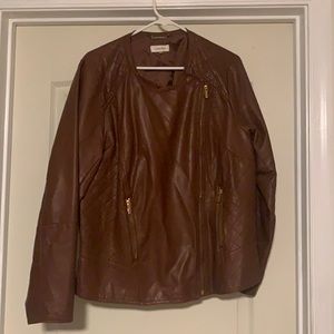 Lovely brown leather jacket